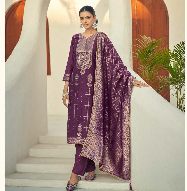 Azara Banarashi Adah Cotton Jaqared Wholesale Fancy Salwar Suit Catalog