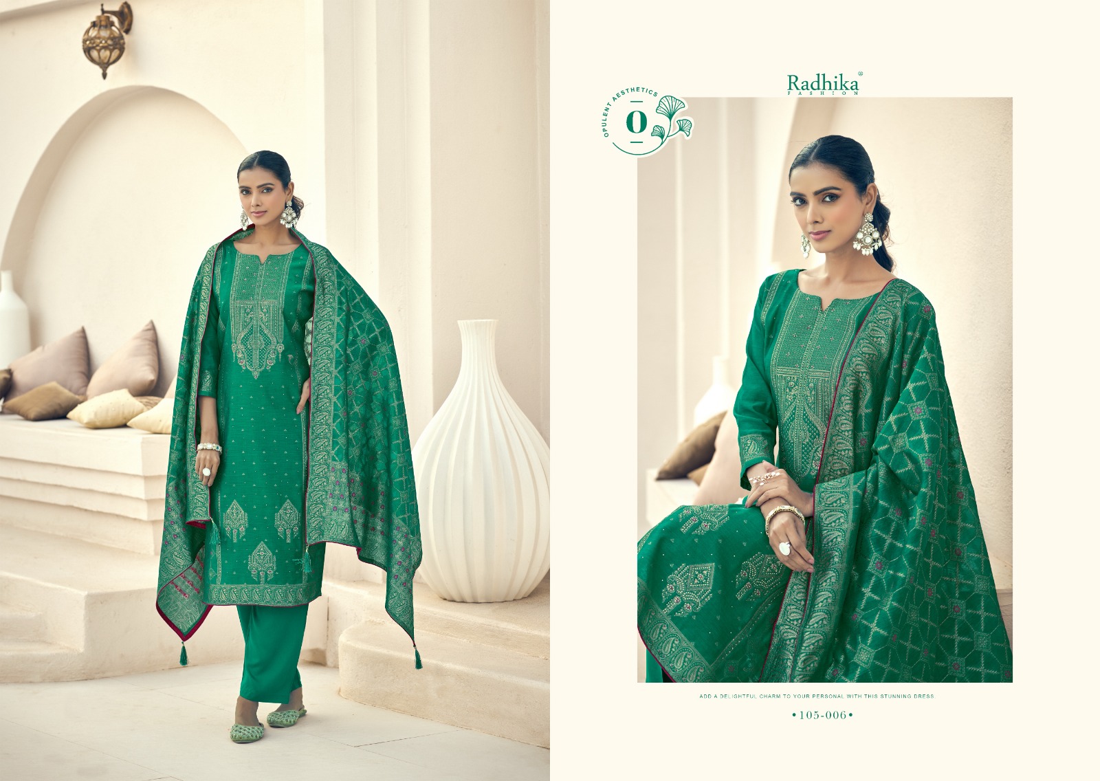 Azara Banarashi Adah Cotton Jaqared Wholesale Fancy Salwar Suit Catalog - Image 2