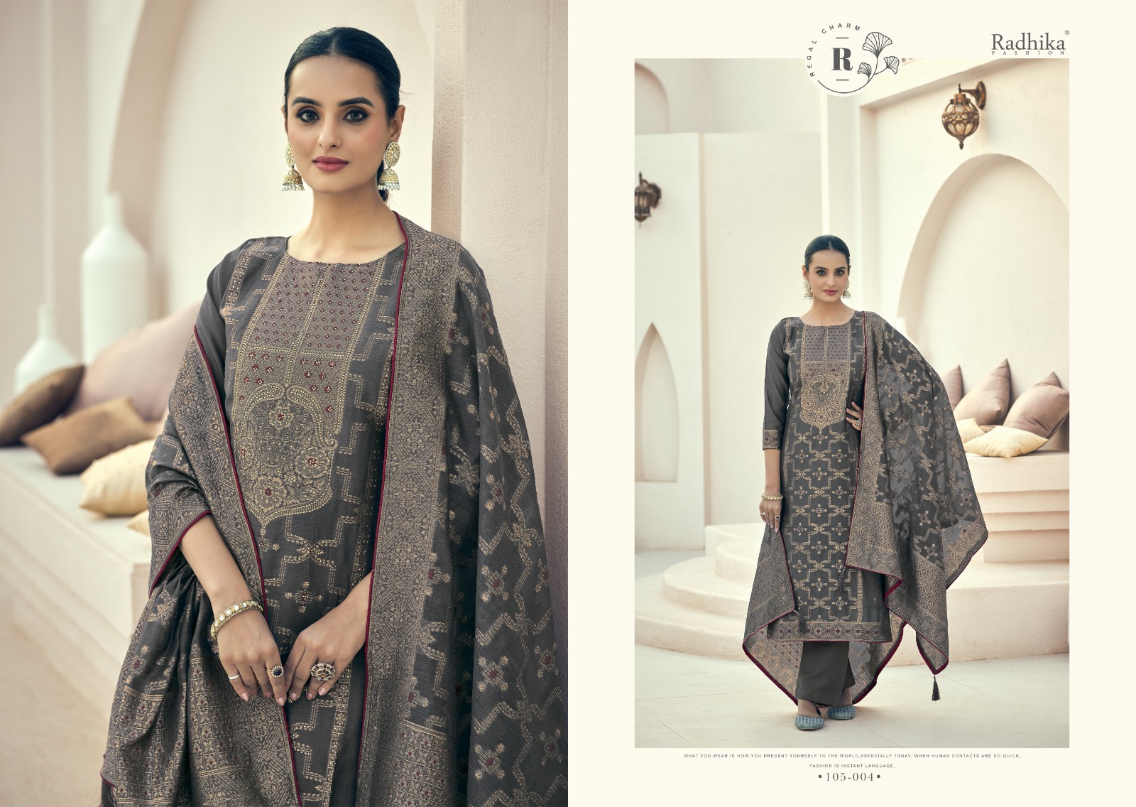 Azara Banarashi Adah Cotton Jaqared Wholesale Fancy Salwar Suit Catalog - Image 3