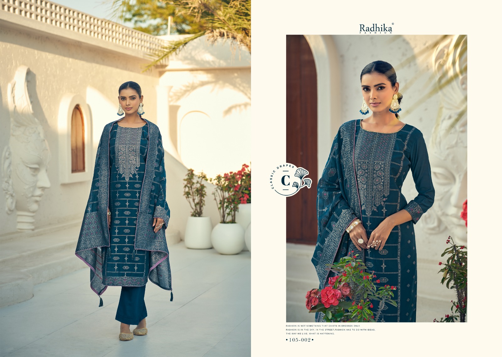 Azara Banarashi Adah Cotton Jaqared Wholesale Fancy Salwar Suit Catalog - Image 5