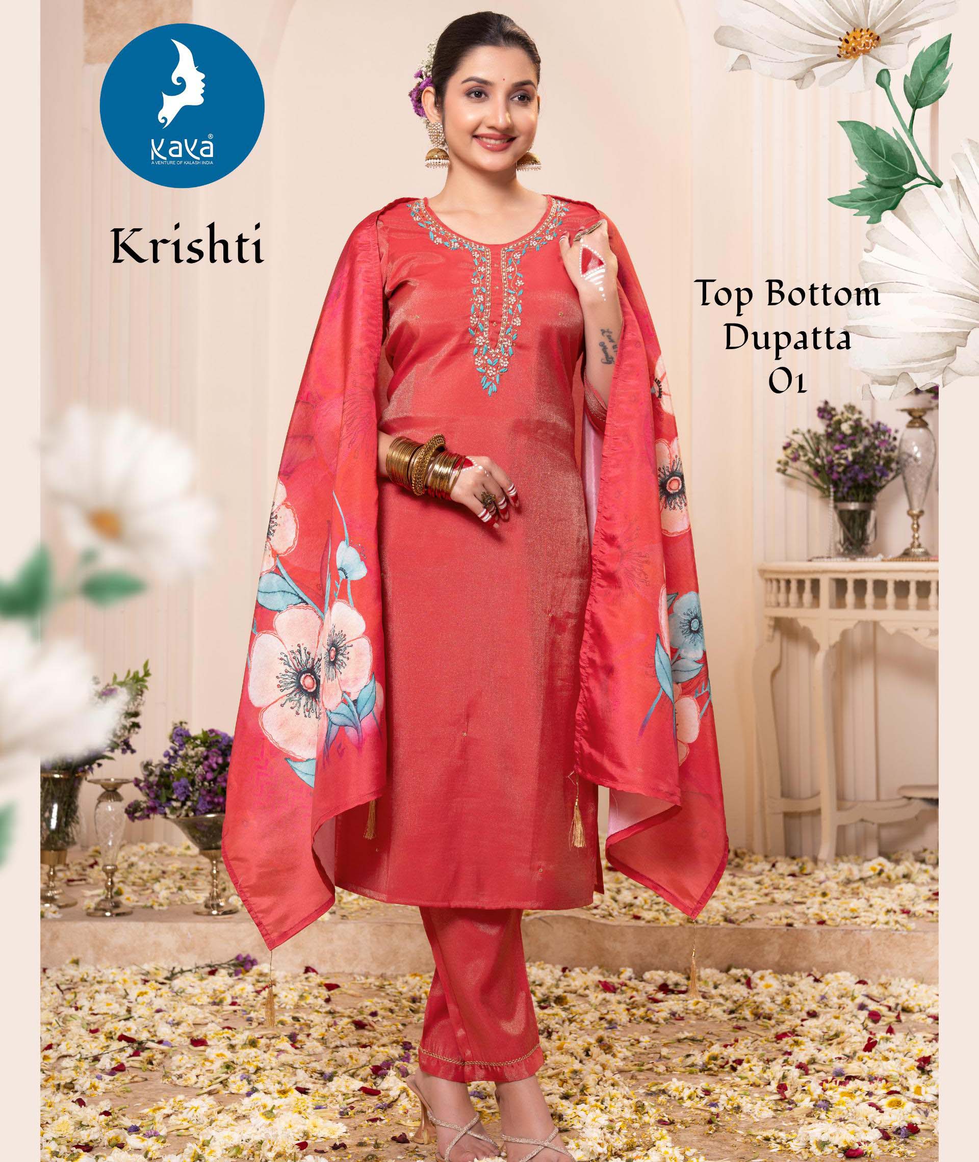 Kaya Krishti Róman Wholesale Readymade Salwar Suit Catalog