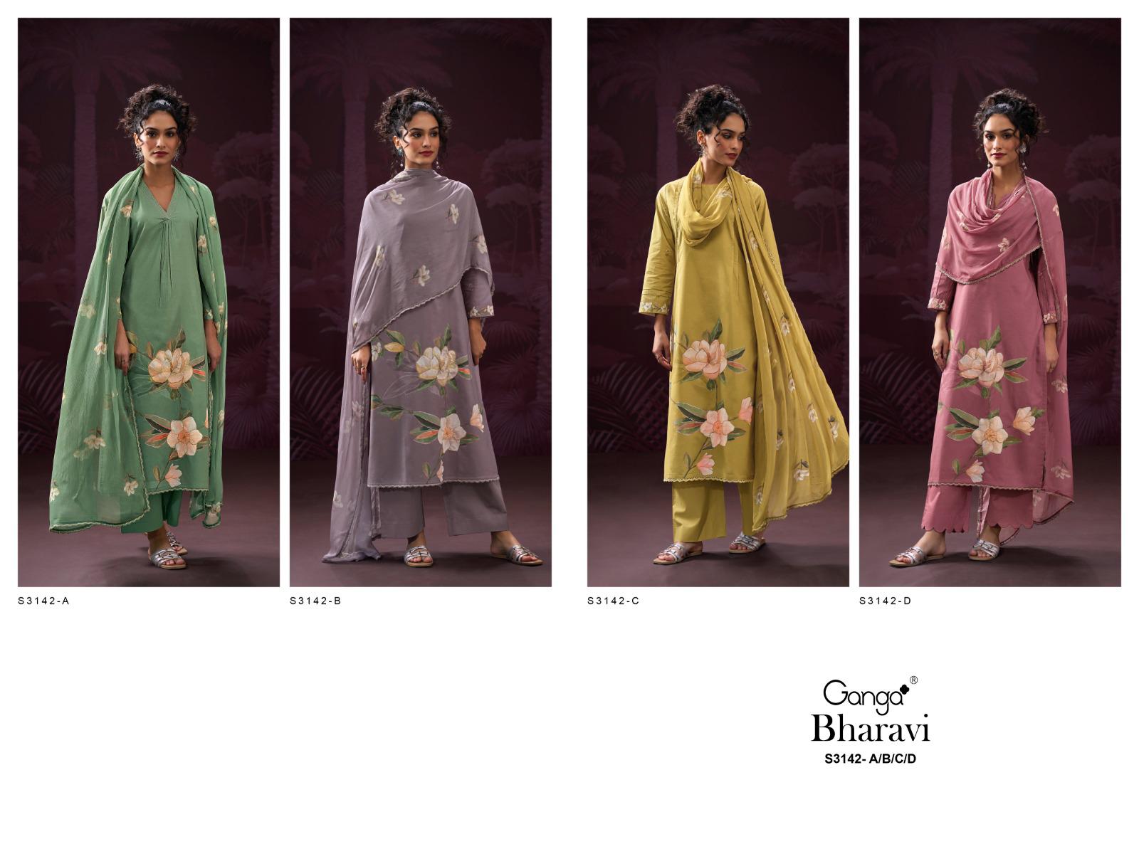 Ganga Bharavi 3142 Premium Cotton Printed Wholesale Fancy Salwar Suit Catalog - Image 4