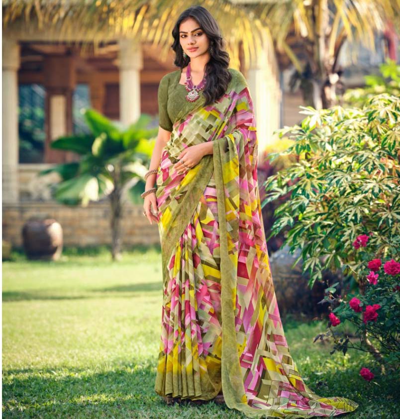 Vipul Simran Georgette Wholesale Sarees Catalog