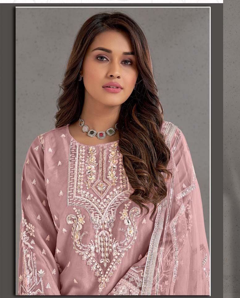 Fepic Cn837 Organza Wholesale Pakistani Salwar Suit Catalog