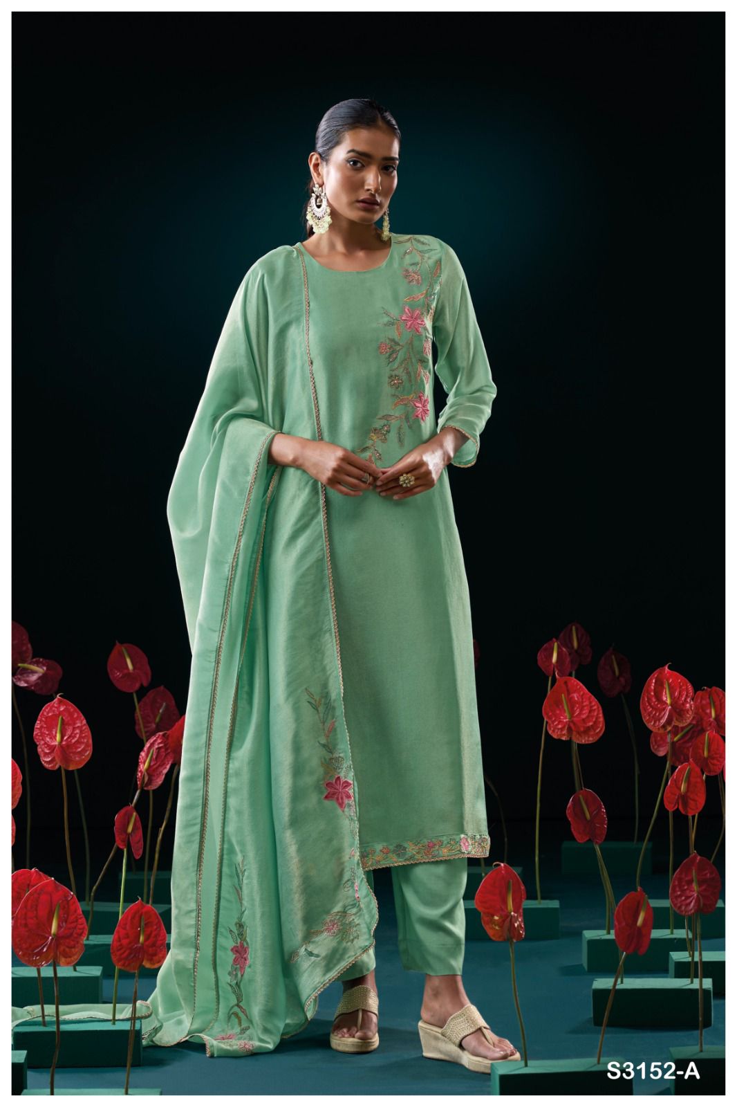 Ganga Keita 3152 Silk Wholesale Fancy Salwar Suit Catalog - Image 2