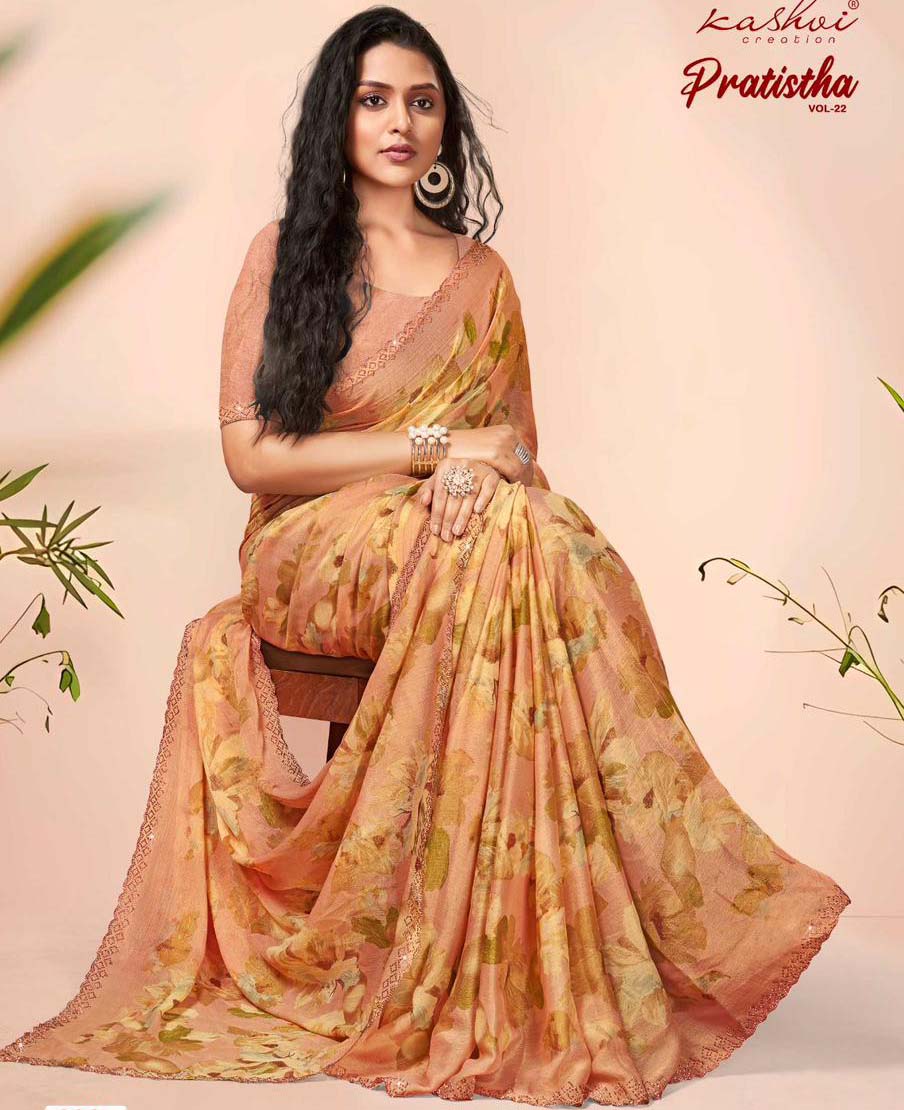 Kashvi Creation Pratistha Vol 22 Brasso Wholesale Fancy Sarees Catalog