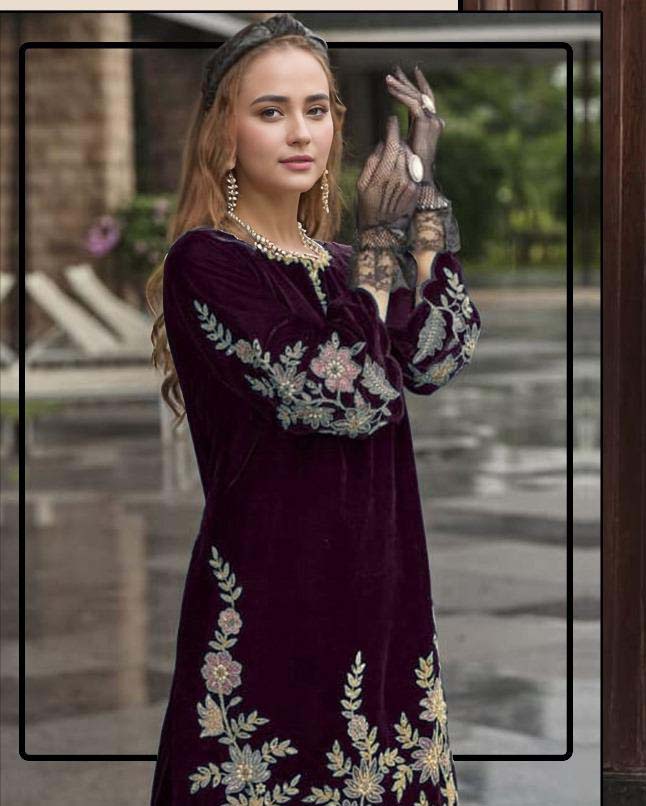 Hoor Tex H-357,A To D Heavy Velvet Wholesale Pakistani Winter Salwar Suit Catalog