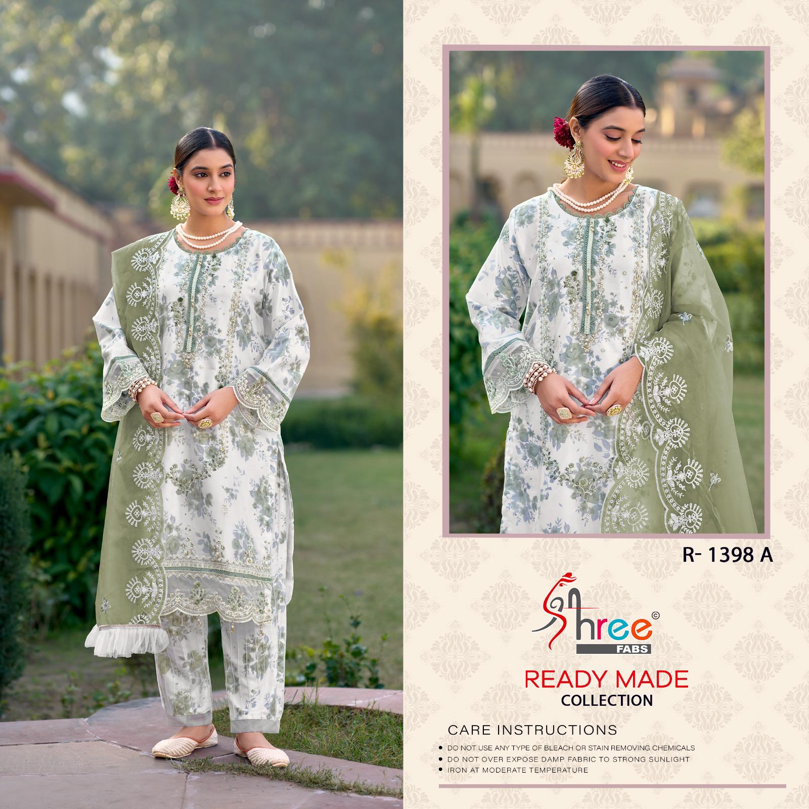 Shree Fabs R 1398 Organza Wholesale Pakistani Readymade Salwar Suit Catalog - Image 3