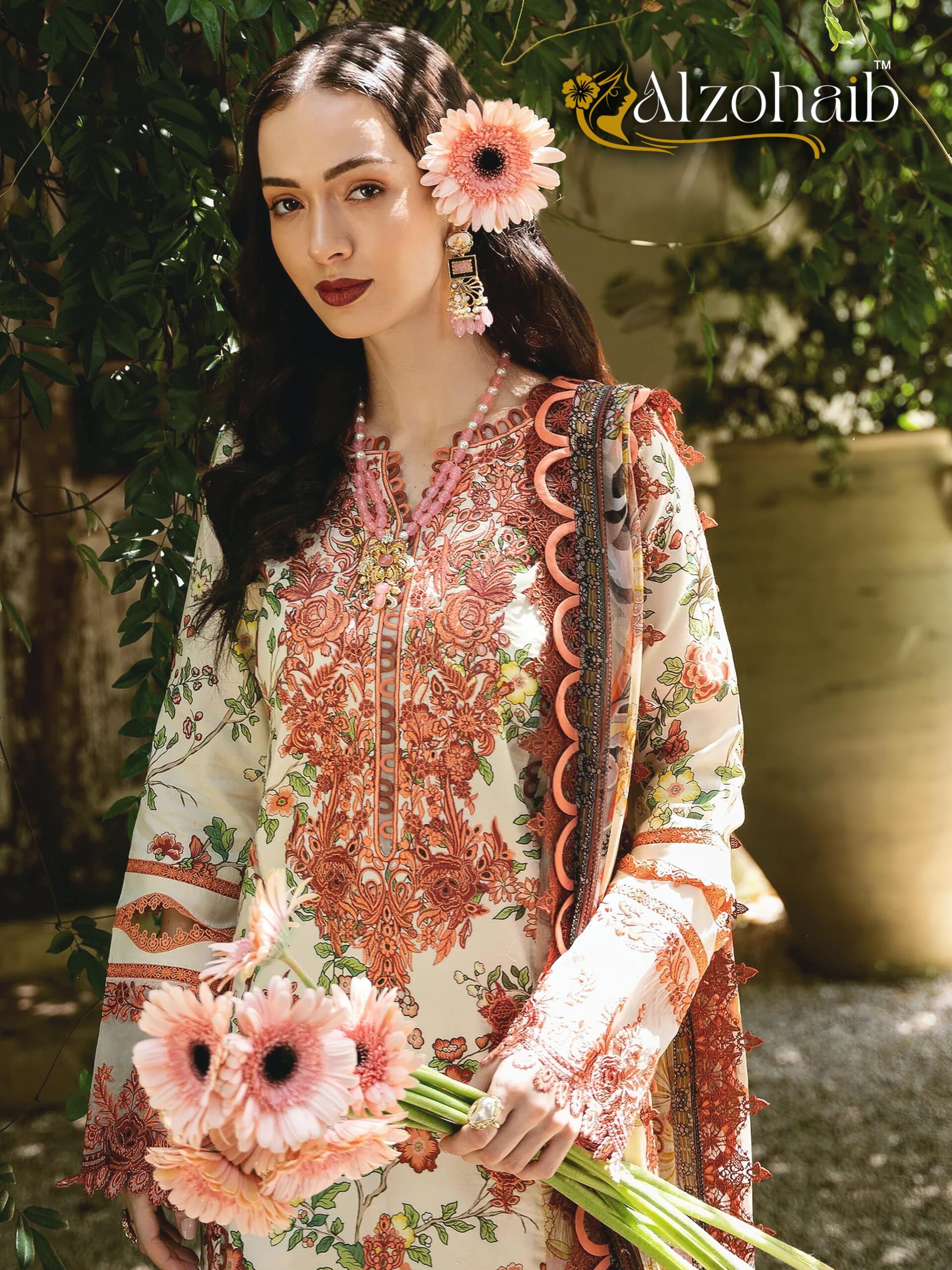 Alzohaib Az-1135-1136-1138-1141 Pure Cotton Wholesale Pakistani Salwar Suit Catalog