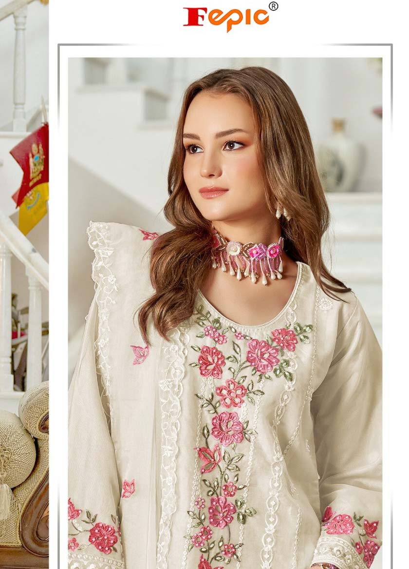 Fepic 1947 Organza Wholesale Pakistani Salwar Suit Catalog