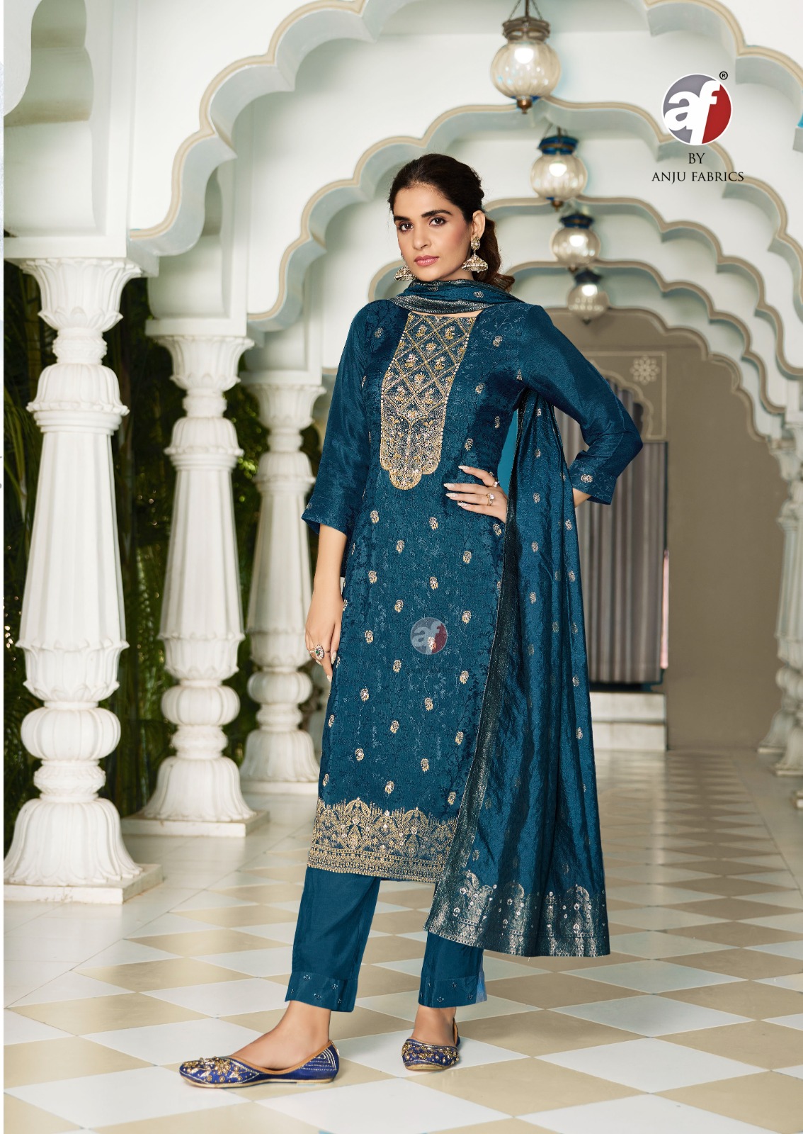 Anju Fabric Silk Affair Vol 5 Pure Dola Silk Wholesale Designer Readymade Salwar Suit Catalog — Wholesale Readymade Suit, Anju fabric wholesale from Surat - Gallery Image 3