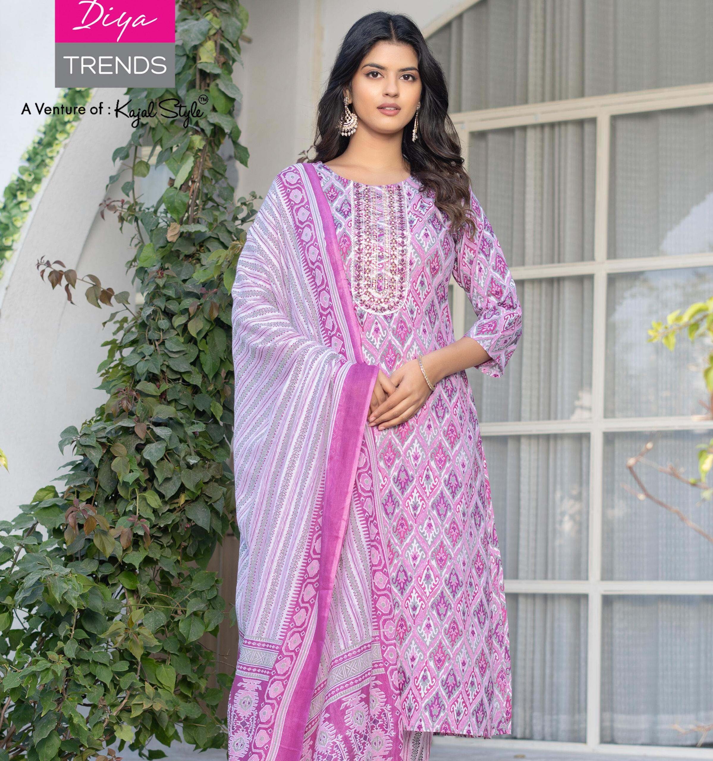 Diya Trends Odhani Classy Cotton Print Wholesale Readymade Salwar Suit Catalog