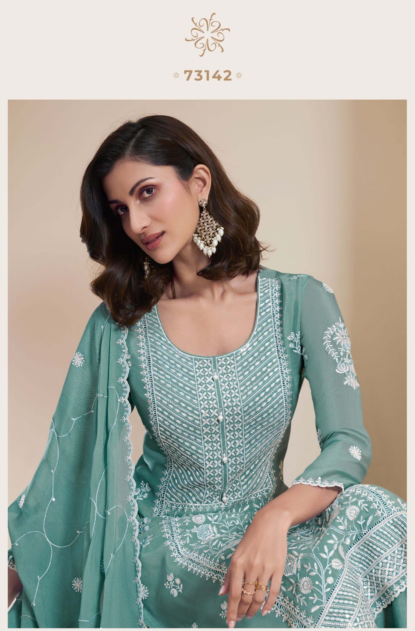 Vinay Fashion Kiara Chinon Wholesale Designer Salwar Suit Catalog