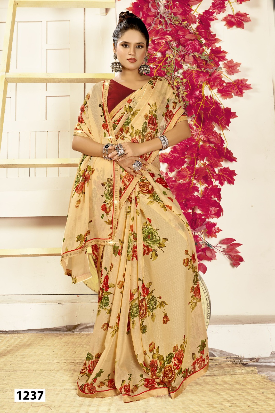 Vallabhi Lite Express-02 Georgette Wholesale Fancy Sarees Catalog - Image 5