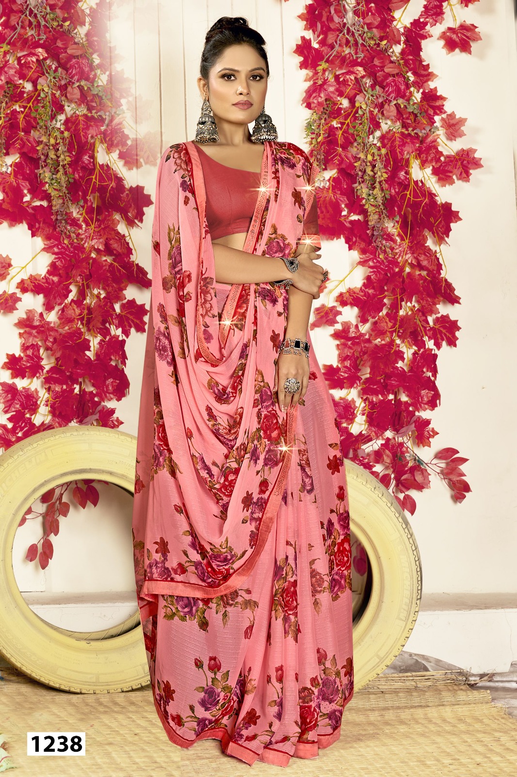 Vallabhi Lite Express-02 Georgette Wholesale Fancy Sarees Catalog - Image 7