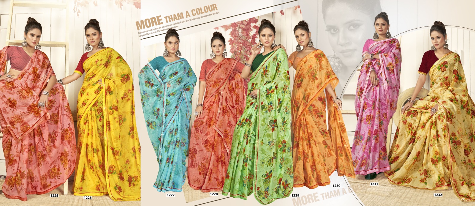 Vallabhi Lite Express Georgette Wholesale Fancy Sarees Catalog - Image 9