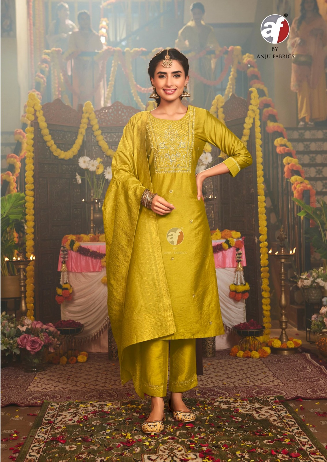 Anju Fabric Mayuri Vol 5 Viscose By Nylon Wholesale Designer Readymade Salwar Suit Catalog — Wholesale Readymade Suit, Anju fabric wholesale from Surat - Gallery Image 4