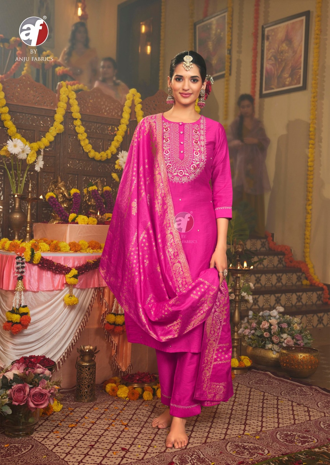 Anju Fabric Mayuri Vol 5 Viscose By Nylon Wholesale Designer Readymade Salwar Suit Catalog — Wholesale Readymade Suit, Anju fabric wholesale from Surat - Gallery Image 5