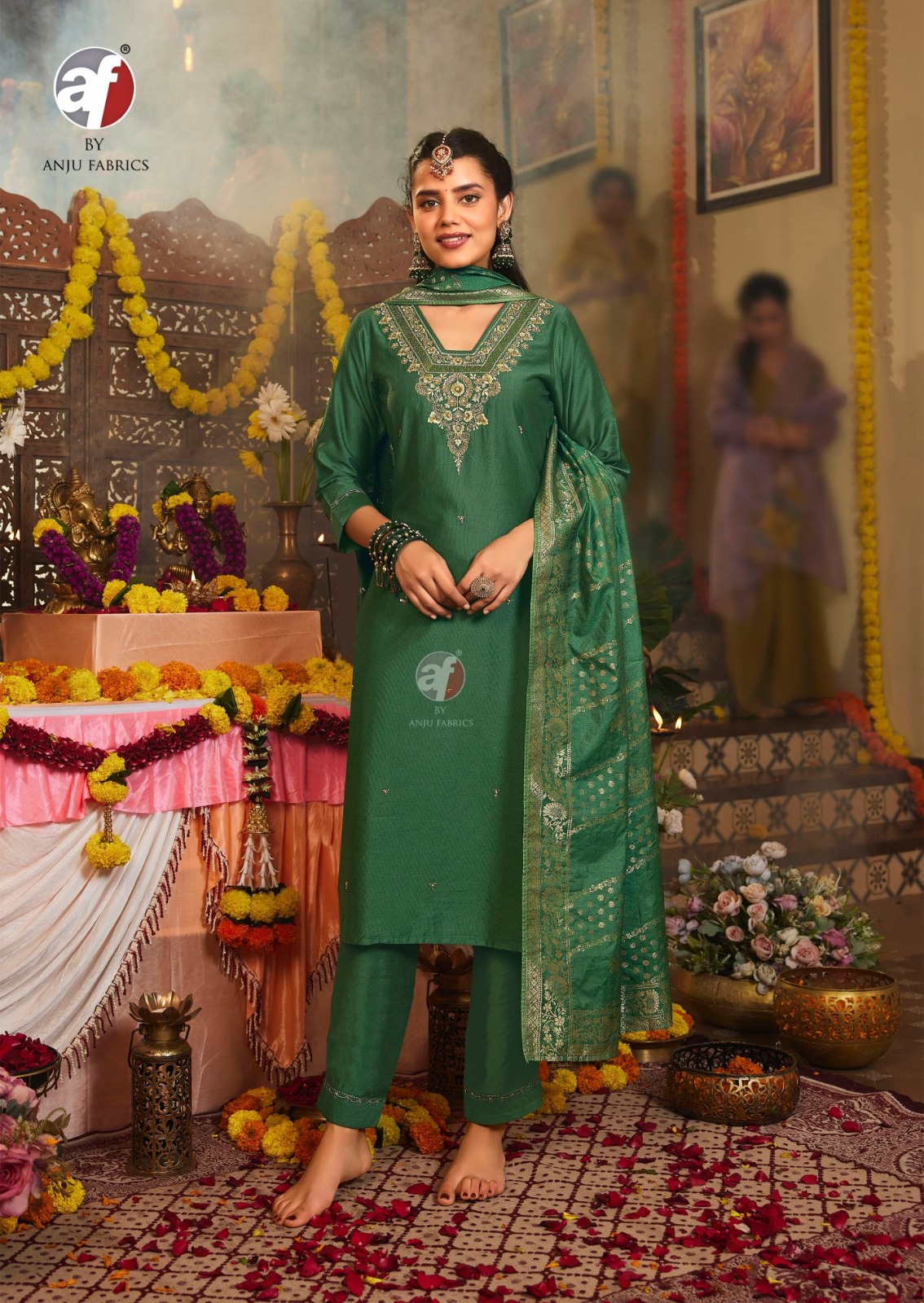 Anju Fabric Mayuri Vol 5 Viscose By Nylon Wholesale Designer Readymade Salwar Suit Catalog — Wholesale Readymade Suit, Anju fabric wholesale from Surat - Gallery Image 6
