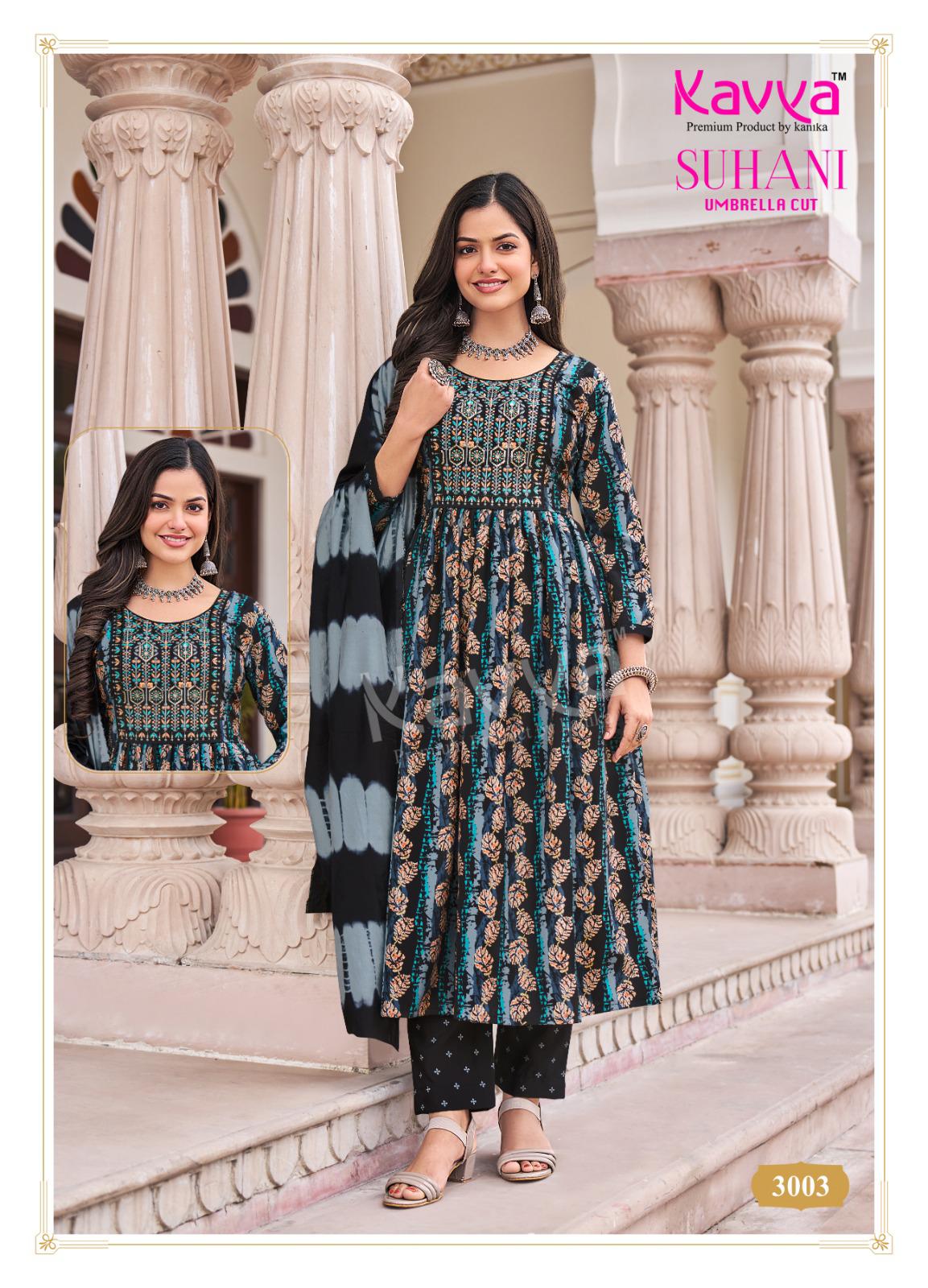 Kavya Suhani Vol 3 Poly Viscose Foil Print Wholesale Readymade Salwar Suit Catalog - Image 4