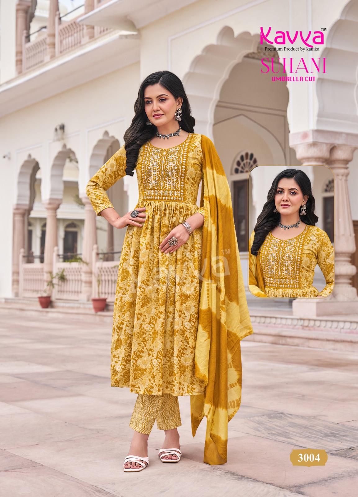 Kavya Suhani Vol 3 Poly Viscose Foil Print Wholesale Readymade Salwar Suit Catalog - Image 5
