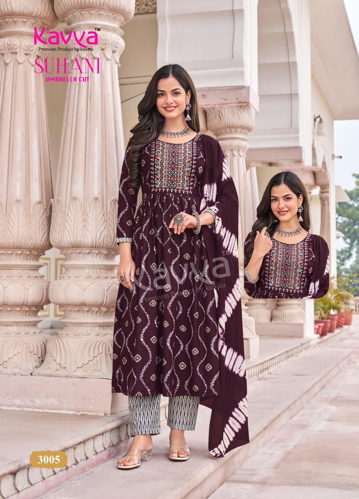 Kavya Suhani Vol 3 Poly Viscose Foil Print Wholesale Readymade Salwar Suit Catalog - Image 6