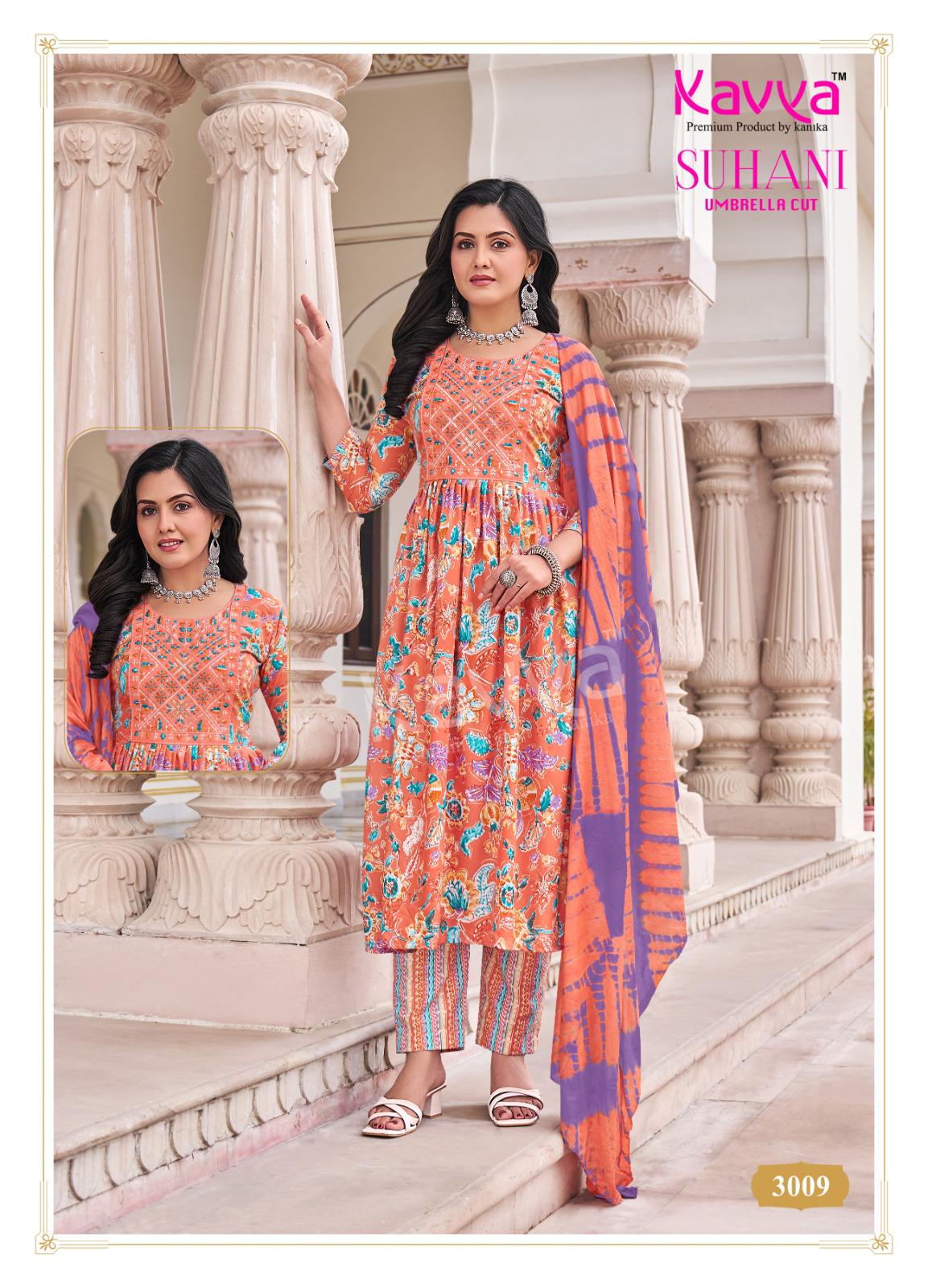 Kavya Suhani Vol 3 Poly Viscose Foil Print Wholesale Readymade Salwar Suit Catalog - Image 10