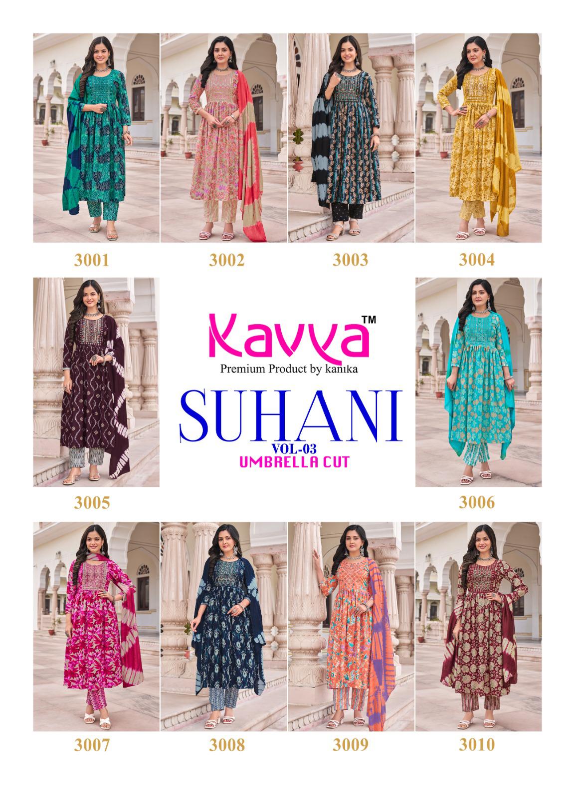 Kavya Suhani Vol 3 Poly Viscose Foil Print Wholesale Readymade Salwar Suit Catalog - Image 12
