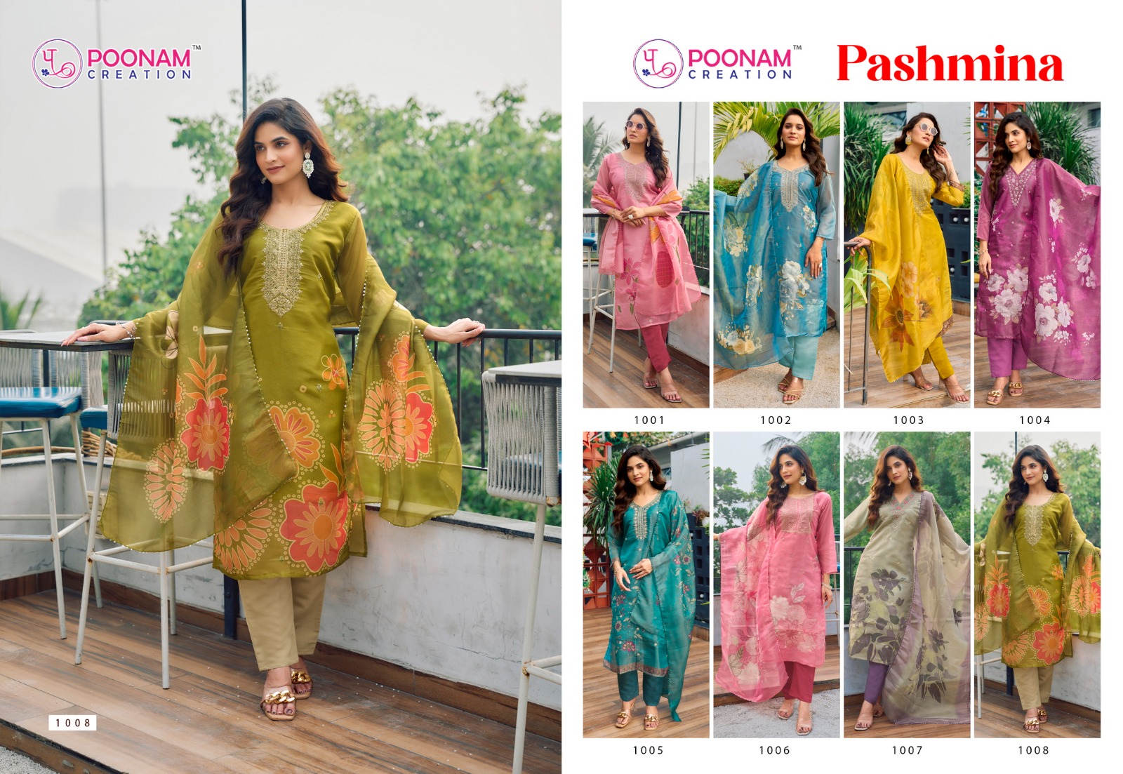 Poonam'S Pashmina Heavy Pure Viscose Wholesale Readymade Salwar Suit Catalog - Image 8