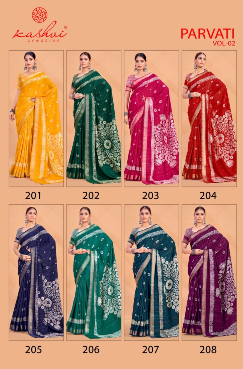 Kashvi Creation Parvati Vol 2 Jacquard Silk Wholesale Fancy Sarees Catalog - Image 9