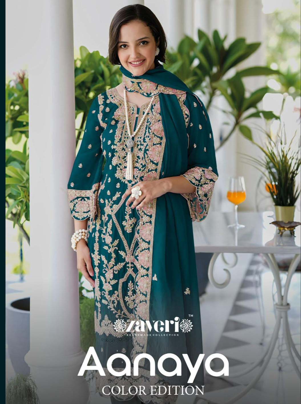 Zaveri Aanaya Colour Edition Organza Wholesale Readymade Salwar Suit Catalog