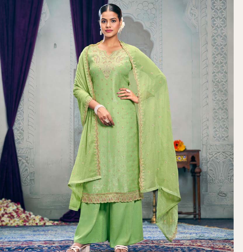 Four Dots Samriddhi Crunchi Silk Wholesale Designer Salwar Suit Catalog