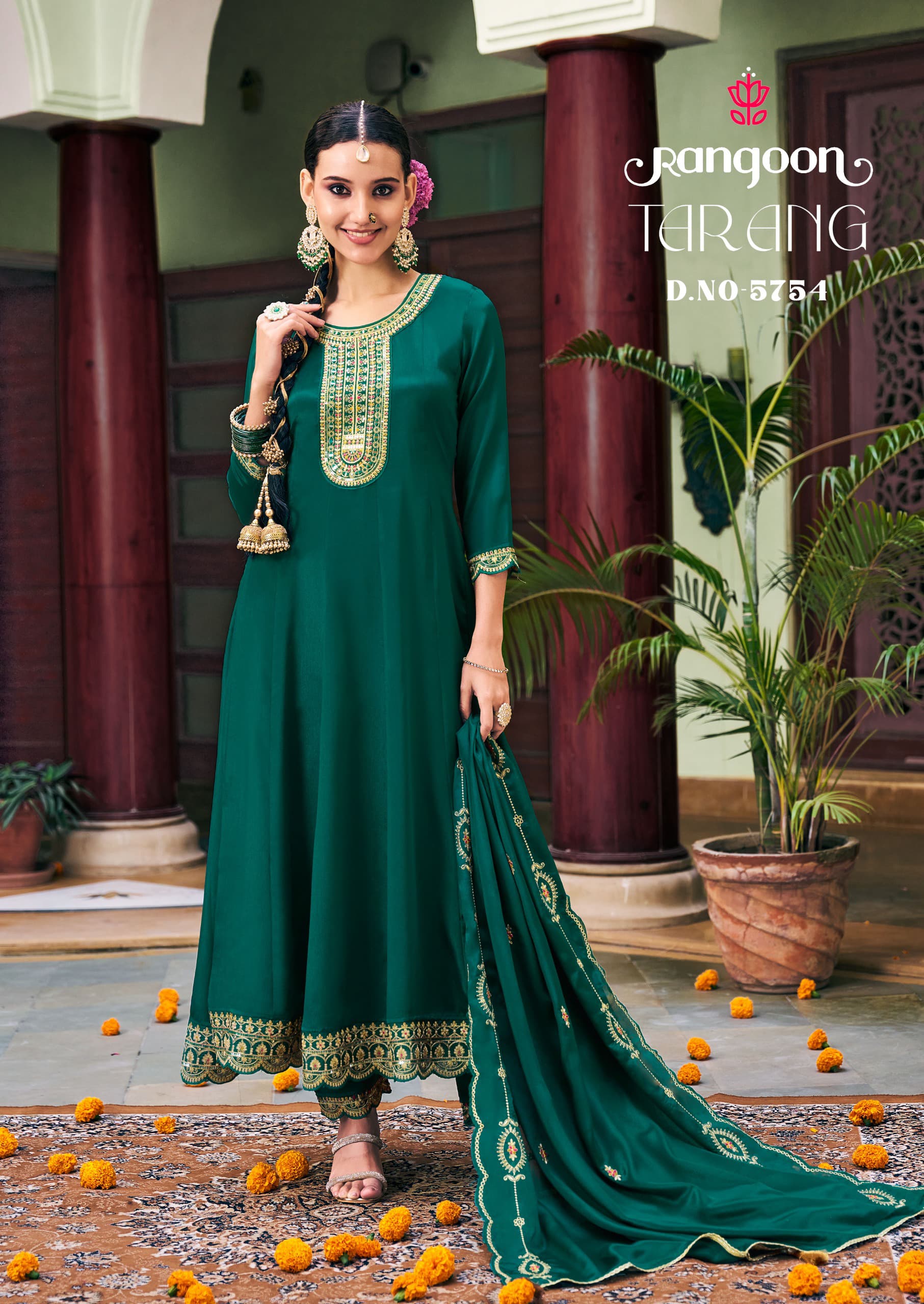 Rangoon Tarang Chinon Silk Wholesale Readymade Salwar Suit Catalog - Image 3