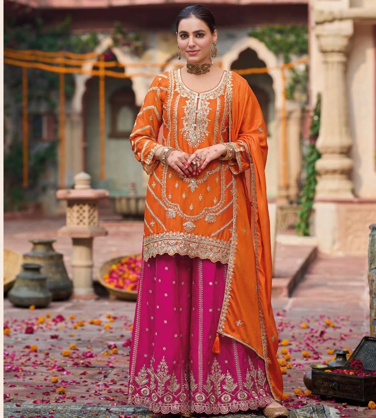 Eba Lifestyle Kanak Hevey Chinon Wholesale Designer Readymade Salwar Suit Catalog