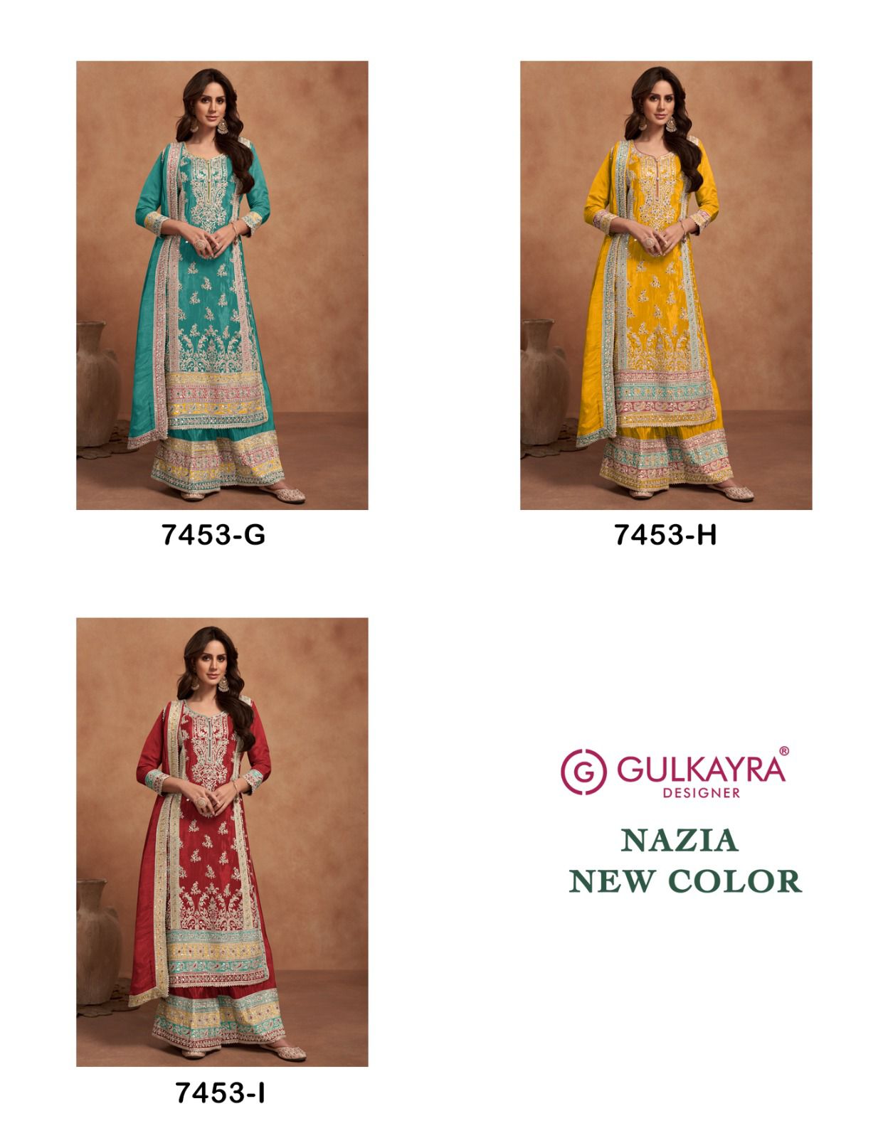 Gulkayra Designer Nazia Colour Real Simar Silk Wholesale Designer Salwar Suit Catalog - Image 5