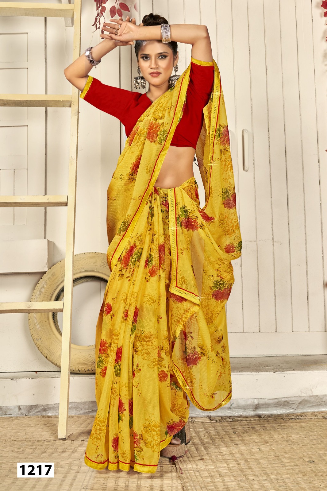 Vallabhi Lite Express-04 Georgette Wholesale Regular Sarees Catalog - Image 2