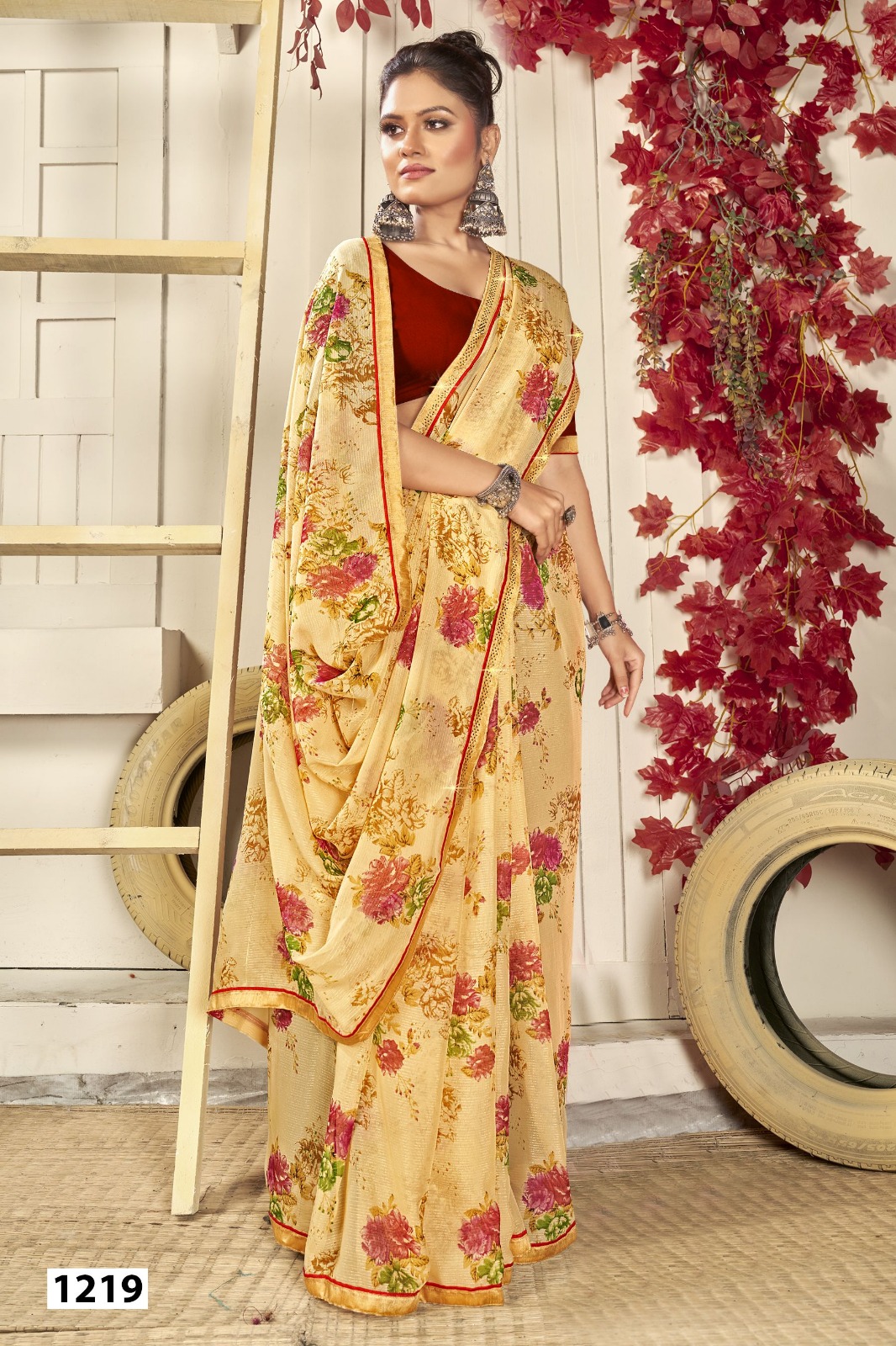Vallabhi Lite Express-04 Georgette Wholesale Regular Sarees Catalog - Image 4