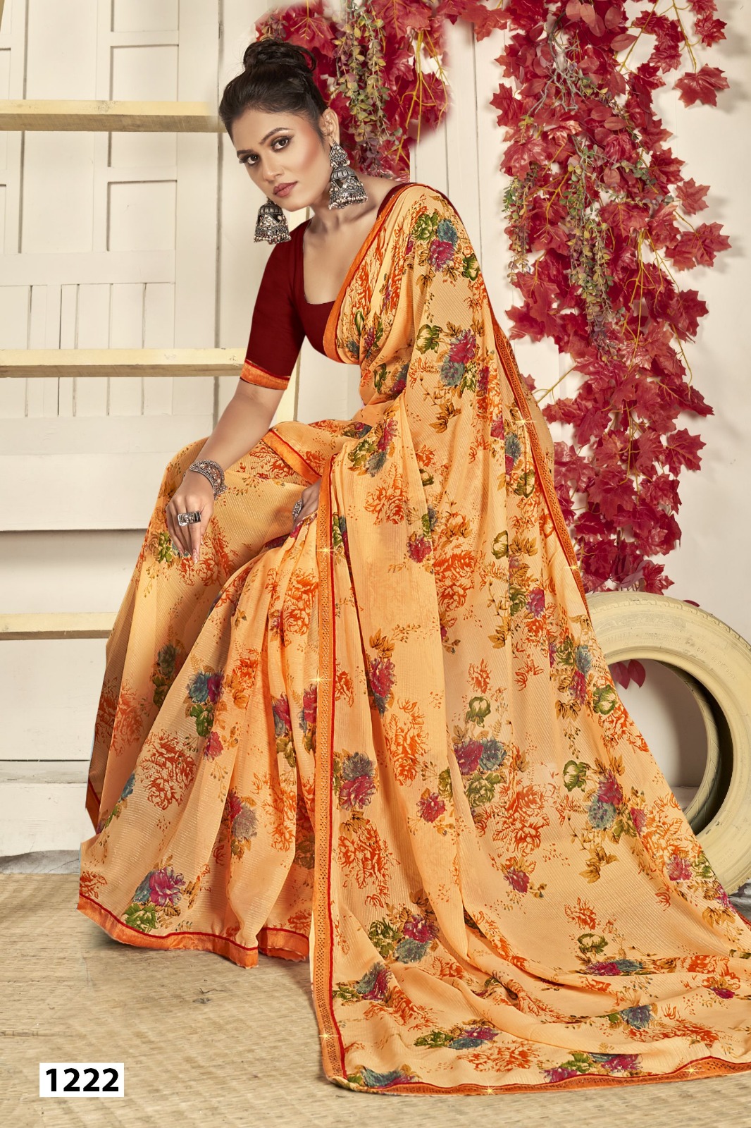 Vallabhi Lite Express-04 Georgette Wholesale Regular Sarees Catalog - Image 7