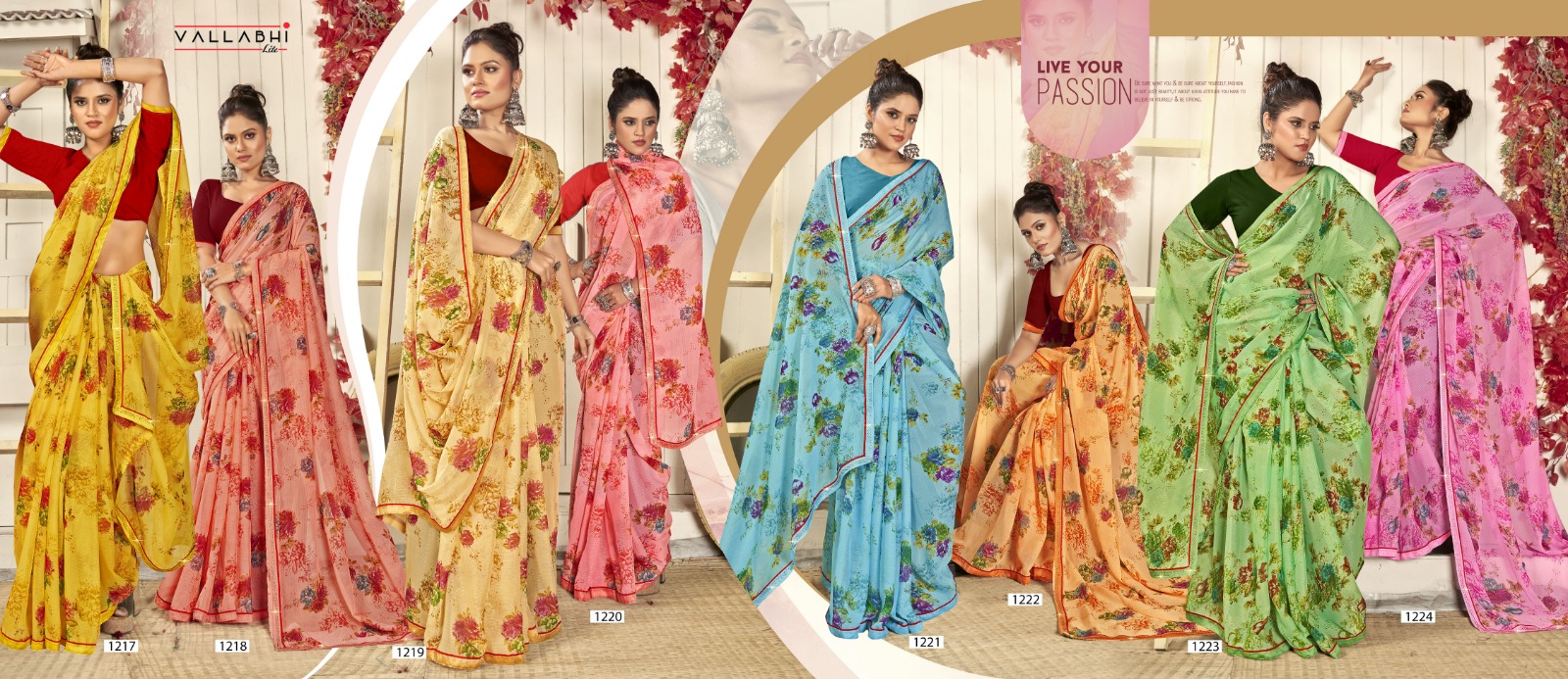 Vallabhi Lite Express-04 Georgette Wholesale Regular Sarees Catalog - Image 10