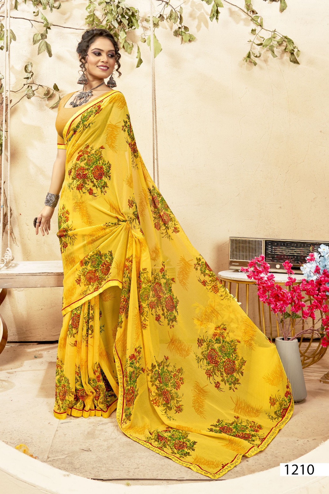 Vallabhi Lite Express-03 Georgette Wholesale Regular Sarees Catalog - Image 8