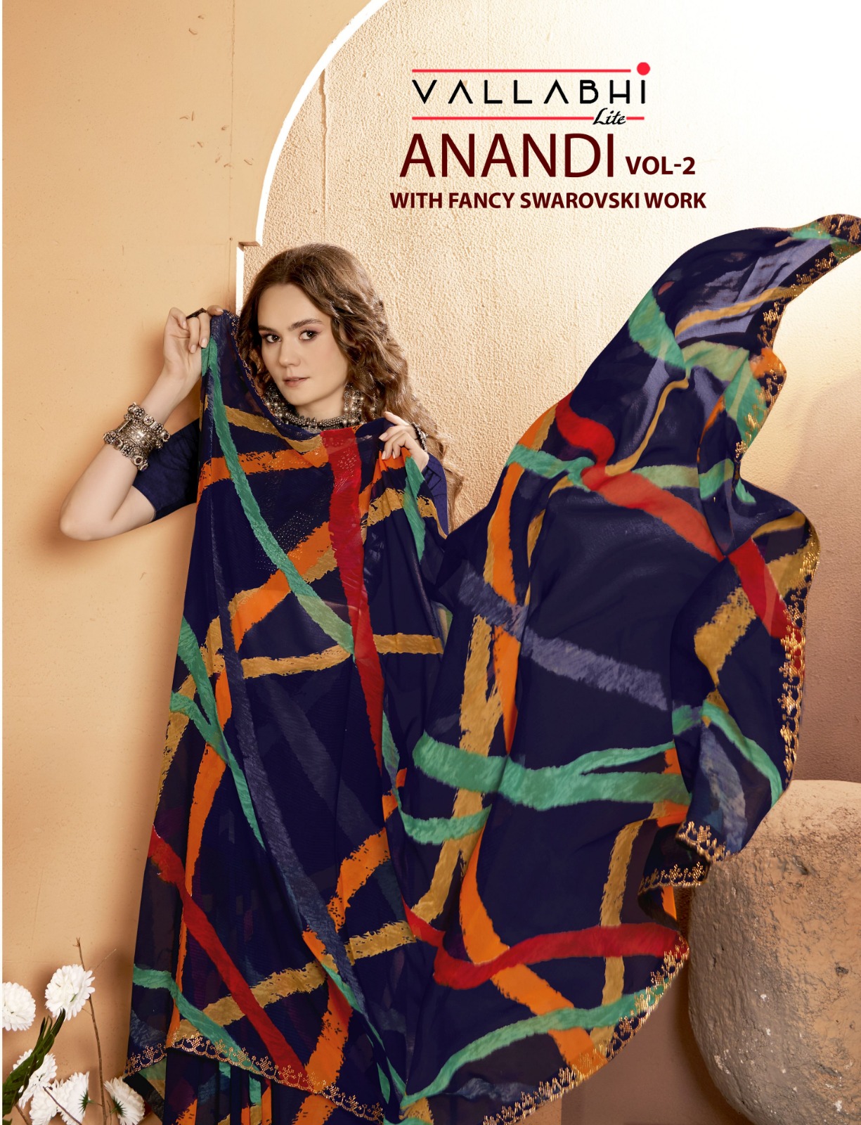 Vallabhi Lite Anandi-02 Georgette Wholesale Regular Sarees Catalog