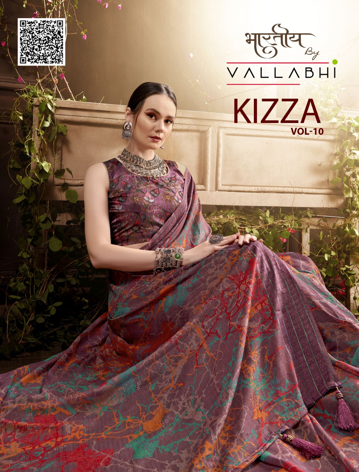 Vallabhi Prints Kizza-10 Shimmer Georgette Wholesale Fancy Sarees Catalog