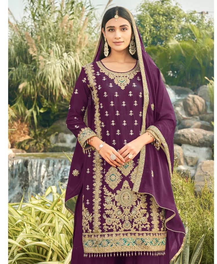 Khas D Num _4424 Chinon Silk Wholesale Pakistani Readymade Salwar Suit Catalog