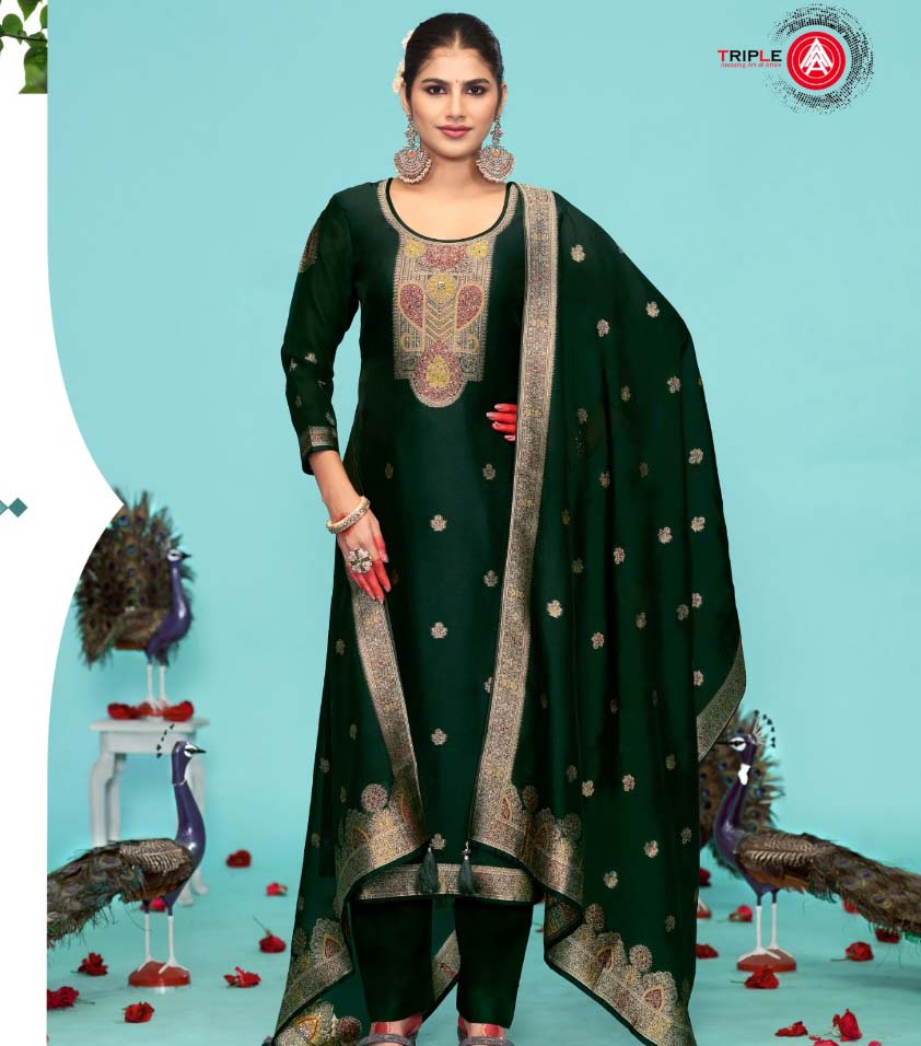 Triple A Saptrang Vol-2 Premium Viscos Silk Wholesale Designer Salwar Suit Catalog