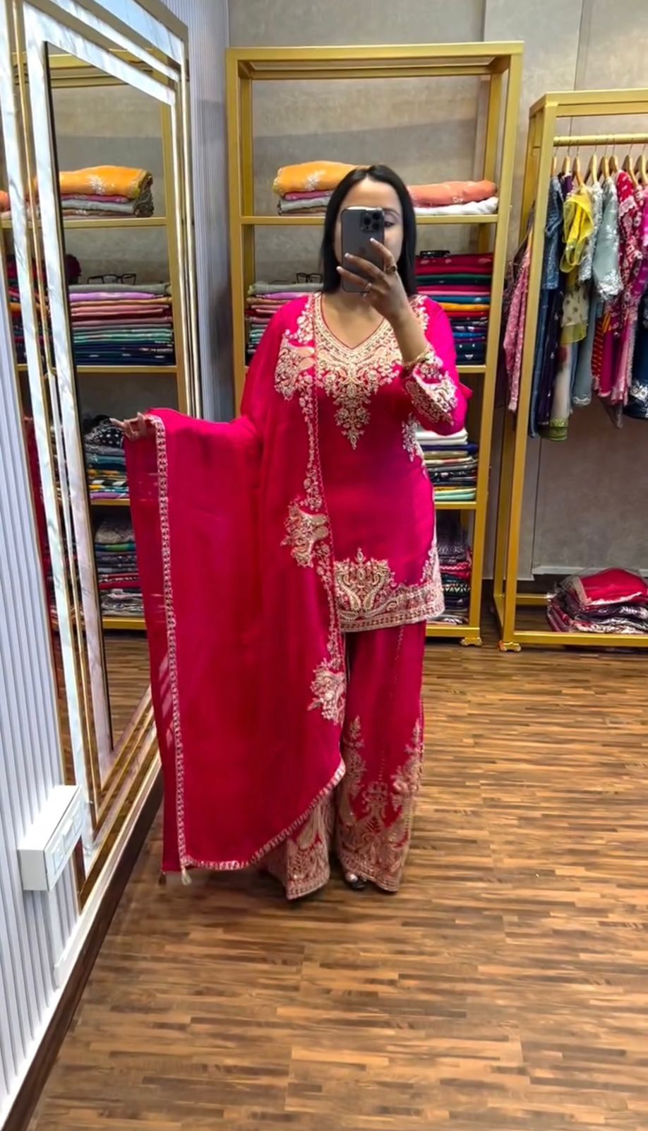 Vardan Ethnic Srk-5215 Pure Chinnon Silk Wholesale Readymade Salwar Suit Catalog - Image 8