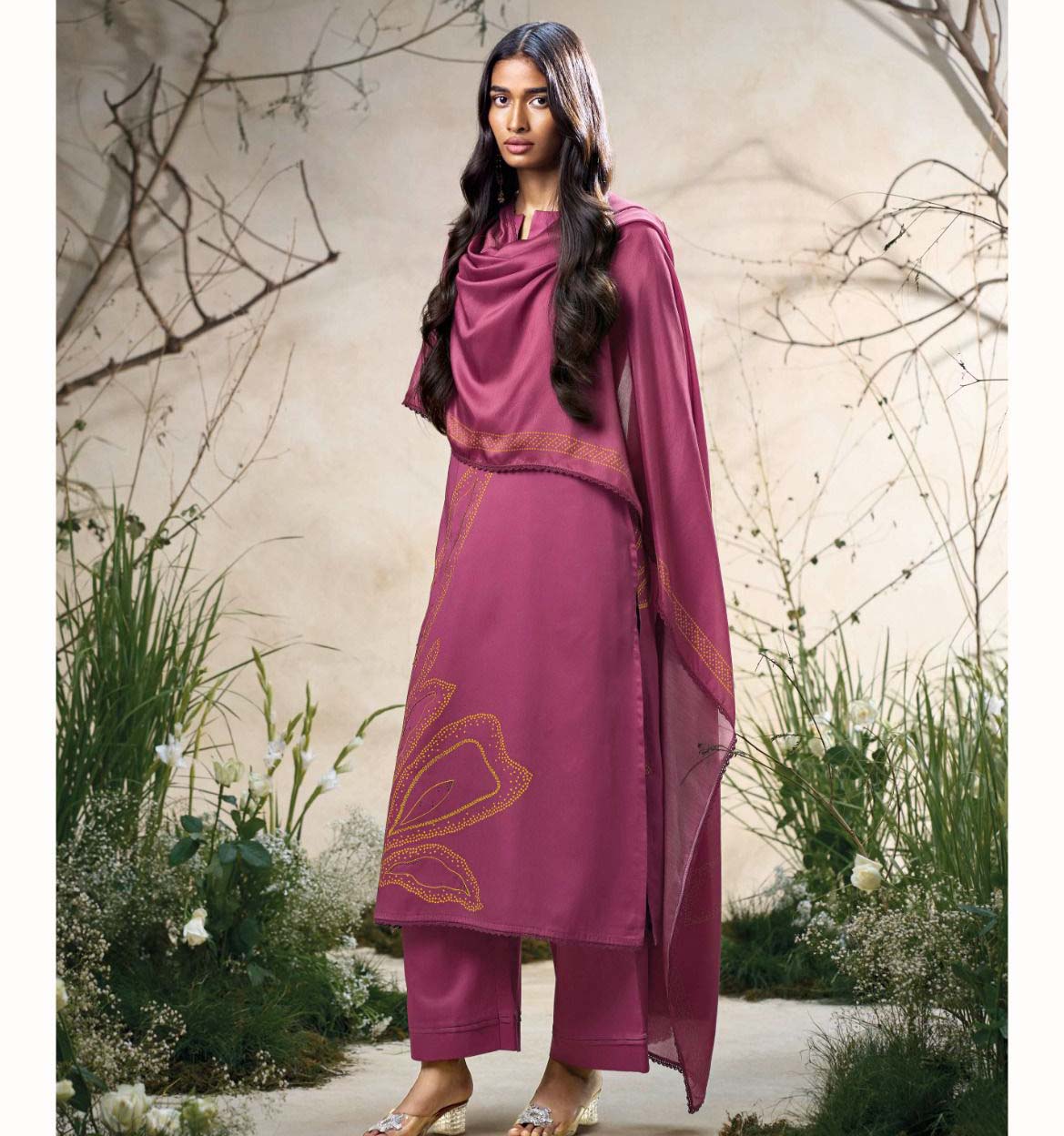 Ganga Sencia Premium Cotton Silk Satin Wholesale Fancy Salwar Suit Catalog