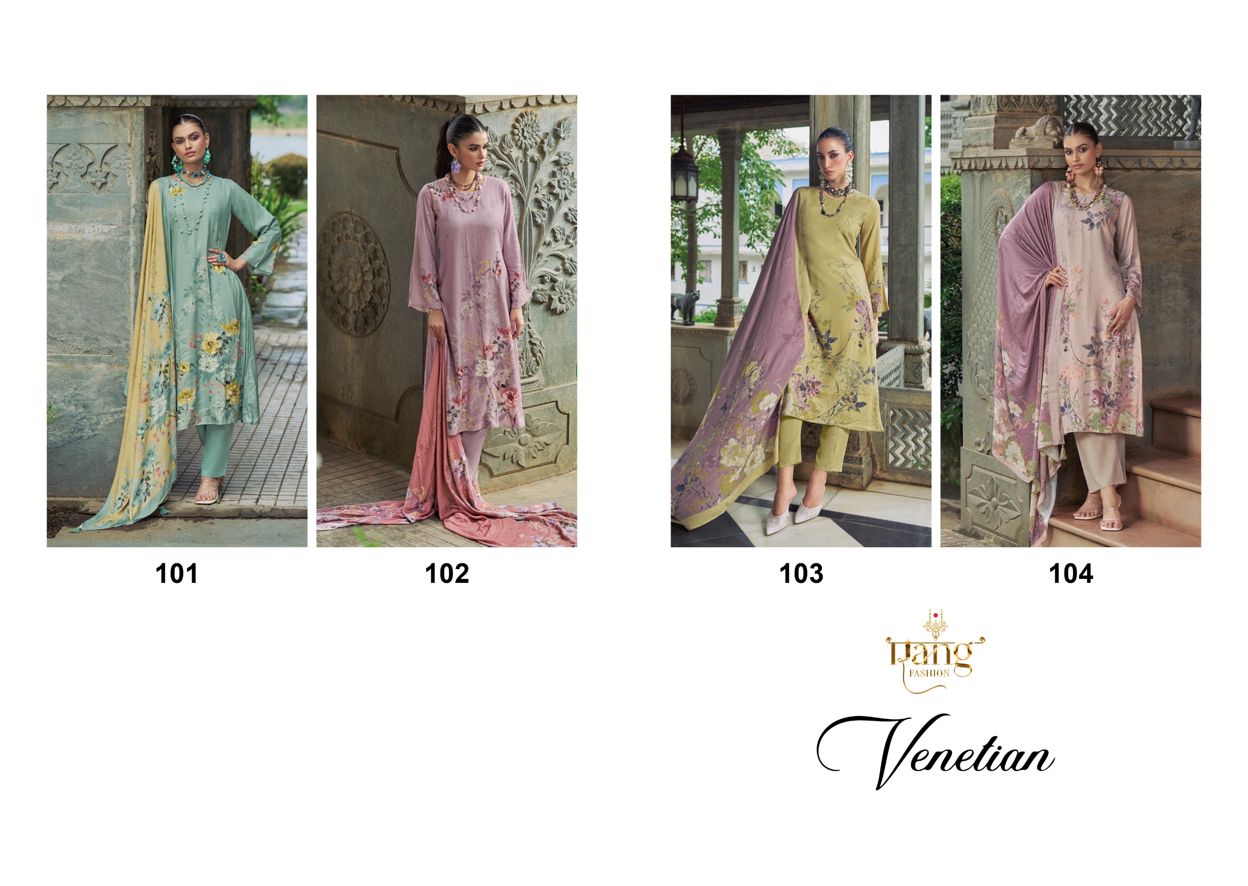Rang Fashion Venetian Vol-2 Pure Viscose Muslin Wholesale Fancy Salwar Suit Catalog - Image 5