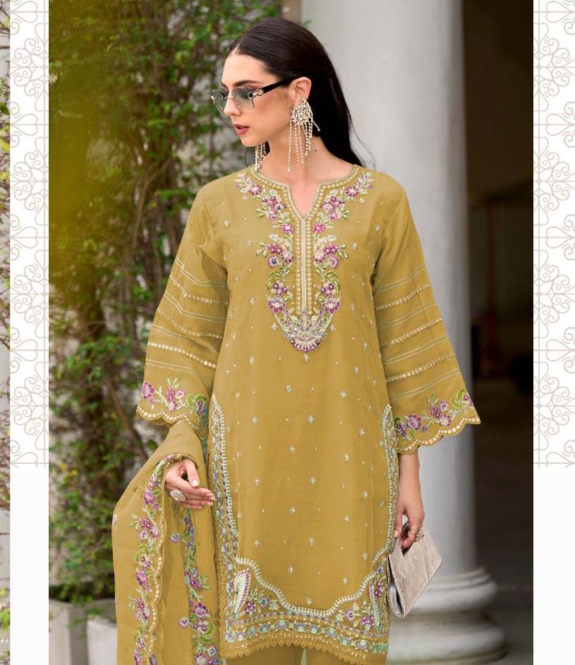 Shree Fabs R 1253 Organza Wholesale Readymade Salwar Suit Catalog