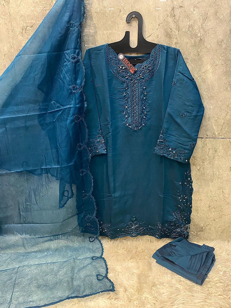 Hoor Tex Hf-98 Viscous Silk Wholesale Pakistani Salwar Suit Catalog