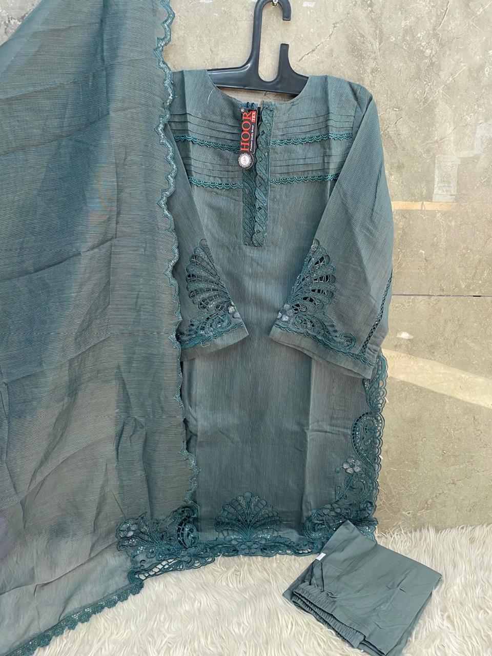 Hoor Tex Hf-97,A To C Organza Wholesale Pakistani Readymade Salwar Suit Catalog